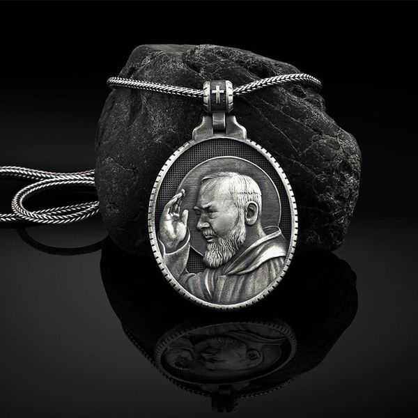 religious necklace, catholic pendant, men's christian accessories, Silver
religious necklace, catholic pendant, men's christian accessories, Silver