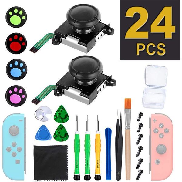 24pcs joycon joystick replacement for switch joy con accessories 3d analog thumb stick controller repair tools kit game controllers & joysti
24pcs joycon joystick replacement for switch joy con accessories 3d analog thumb stick controller repair tools kit game controllers & joysti