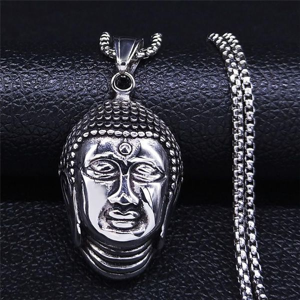 pendant necklaces bohemia yoga buddha head stainless steel necklace women silver color chain jewelry collar acero inoxidable nzz63s04 
pendant necklaces bohemia yoga buddha head stainless steel necklace women silver color chain jewelry collar acero inoxidable nzz63s04