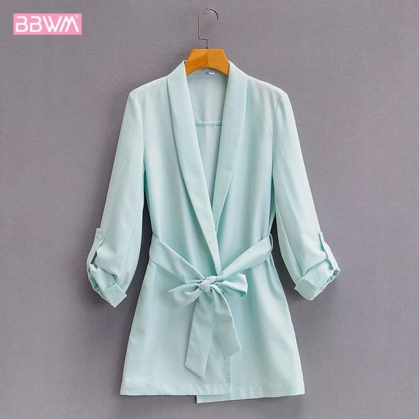 lapel long sleeves with belt fashion chic female coat korean style harajuku leisure vacation women's jacket 210507, Black;brown
lapel long sleeves with belt fashion chic female coat korean style harajuku leisure vacation women's jacket 210507, Black;brown