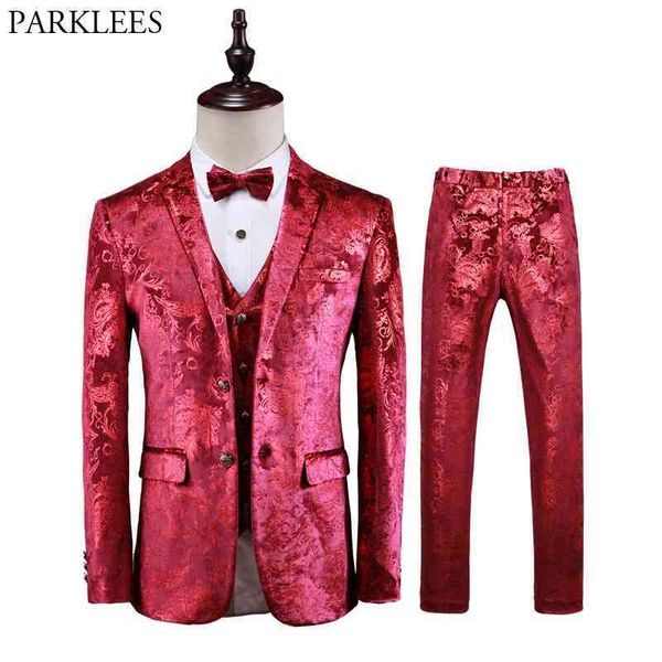luxury red paisley floral steampunk 3 piece suit set men wedding prom dress suits with pants mens slim fit stage costume homme 210522, White;black
luxury red paisley floral steampunk 3 piece suit set men wedding prom dress suits with pants mens slim fit stage costume homme 210522, White;black