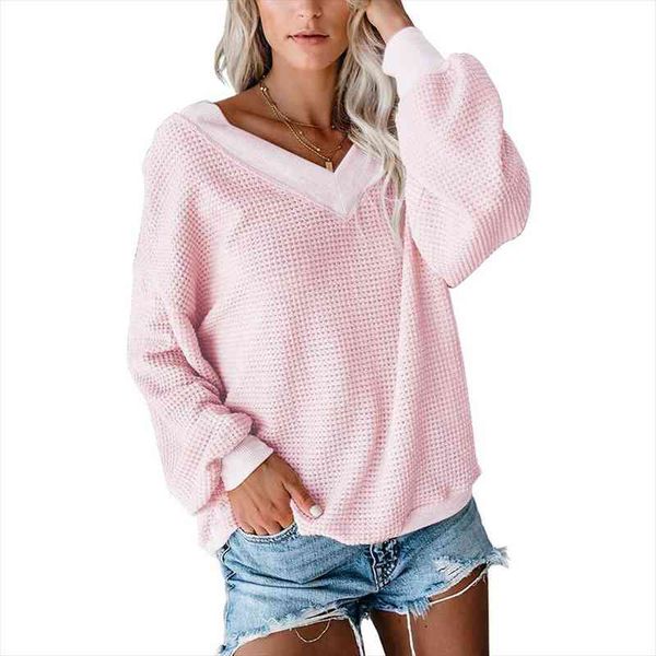 v neck women sweaters long sleeve knitted pullovers casual autumn pink green black winered loose knitwear female outwear, White;black
v neck women sweaters long sleeve knitted pullovers casual autumn pink green black winered loose knitwear female outwear, White;black