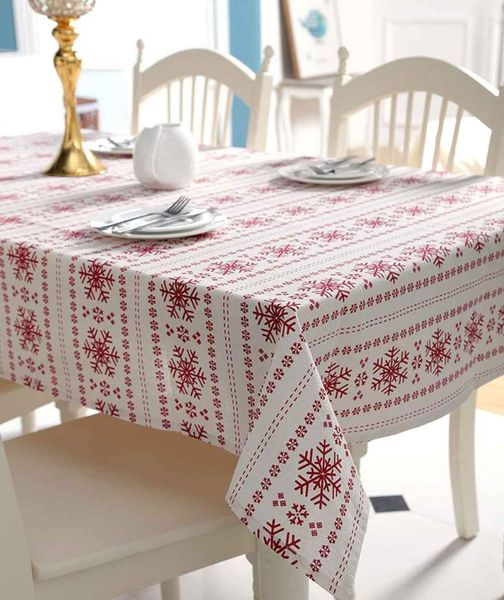 table cloth simple polyester-cotton imitation linen red snowflake christmas tablecloth printed coffee
table cloth simple polyester-cotton imitation linen red snowflake christmas tablecloth printed coffee