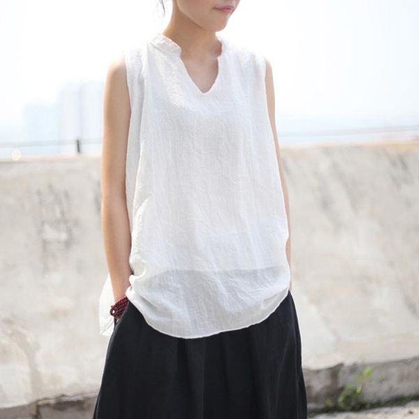 women's blouses & shirts fashion women summer cotton linen blouse casual tanks elegant v neck sleeveless shirt vests female tuni, White
women's blouses & shirts fashion women summer cotton linen blouse casual tanks elegant v neck sleeveless shirt vests female tuni, White