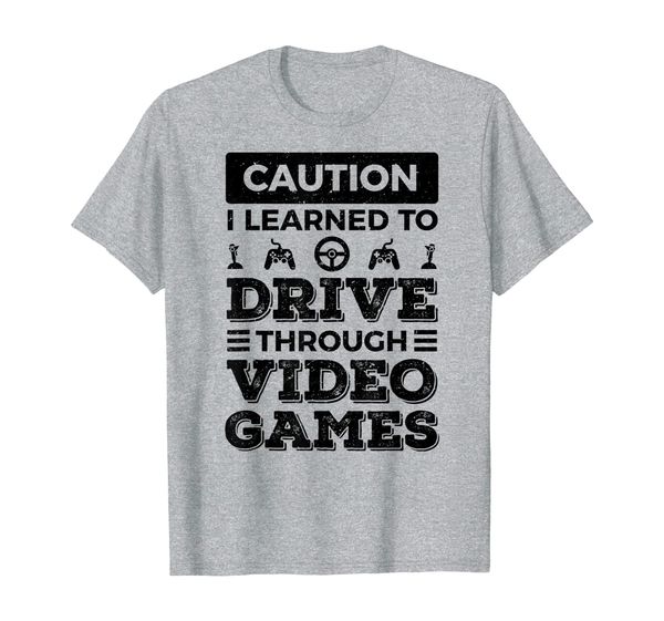 funny saying about driving learning t-shirt, White;black