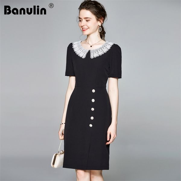 lace collar elegant buttons pencil dress women spring slim business sheath bodycon dresses ol office wear vestidos 210603, Black;gray
lace collar elegant buttons pencil dress women spring slim business sheath bodycon dresses ol office wear vestidos 210603, Black;gray