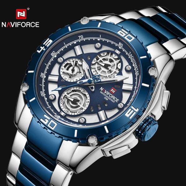 wristwatches naviforce watch men stainelss steel strap military sports mens watches quartz male clock dress relogio masculino, Slivery;brown
wristwatches naviforce watch men stainelss steel strap military sports mens watches quartz male clock dress relogio masculino, Slivery;brown