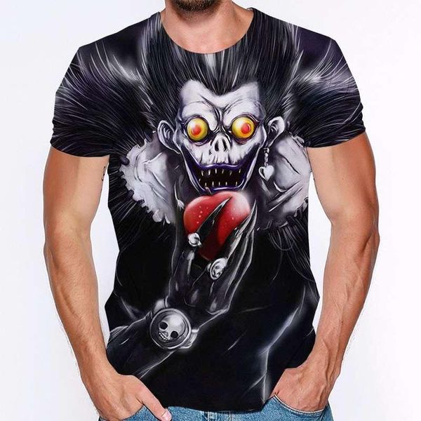 men's t-shirts 2021 anime death note 3d print men t shirt summer casual tshirts women fashion oversized cool streetwear, White;black
men's t-shirts 2021 anime death note 3d print men t shirt summer casual tshirts women fashion oversized cool streetwear, White;black