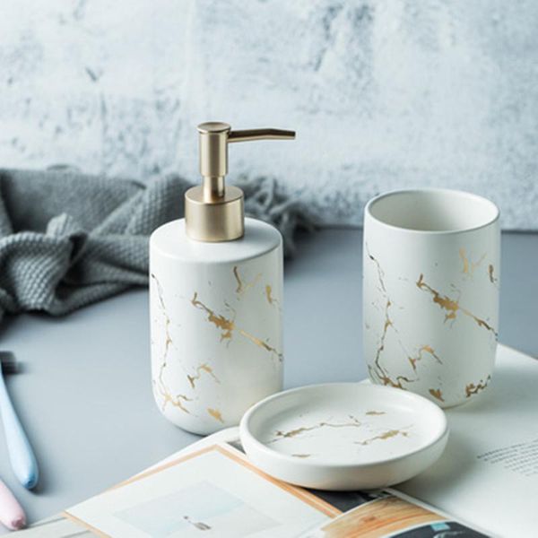 bath accessory set matte ceramic bathroom accessories marble texture soap dispenser toothbrush cups dish storage home decor
bath accessory set matte ceramic bathroom accessories marble texture soap dispenser toothbrush cups dish storage home decor