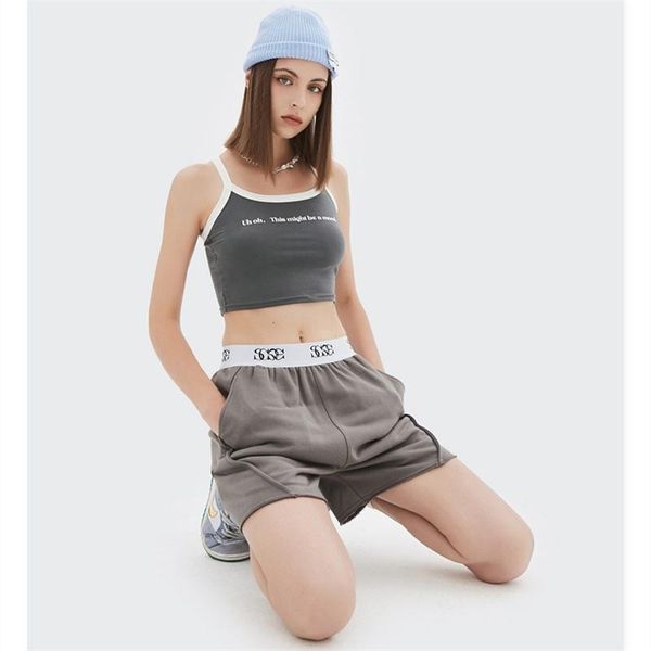 women's tanks & camis ie summer female short vest elastic waist shorts korean youth street casual letter printed crop for dancer, White
women's tanks & camis ie summer female short vest elastic waist shorts korean youth street casual letter printed crop for dancer, White