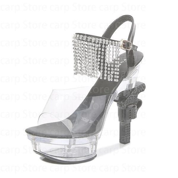 sandals summer women slippers high heel gun crystal pole dancing walk show t-stage car model all-match shoes, Black
sandals summer women slippers high heel gun crystal pole dancing walk show t-stage car model all-match shoes, Black