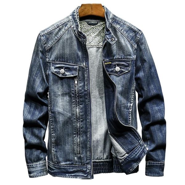 men's jackets motorcycle vintage biker denim jacket for men brand casual spring autumn coat stand collar slim fit, Black;brown
men's jackets motorcycle vintage biker denim jacket for men brand casual spring autumn coat stand collar slim fit, Black;brown