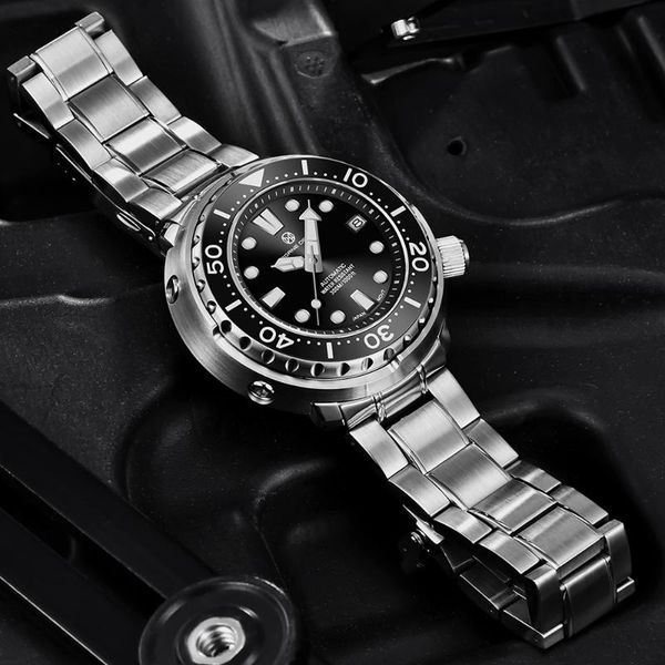 wristwatches pagrne design men's automatic watch sapphire luxury stainless steel mechanical 300m waterproof men mekaniska klockor, Slivery;brown
wristwatches pagrne design men's automatic watch sapphire luxury stainless steel mechanical 300m waterproof men mekaniska klockor, Slivery;brown