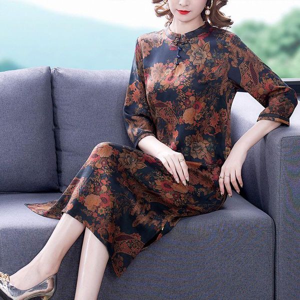 casual dresses coigarsam women dress autumn 2022 cheongsam three quarter sleeve print silk green navy robe vestidos, Black;gray
casual dresses coigarsam women dress autumn 2022 cheongsam three quarter sleeve print silk green navy robe vestidos, Black;gray