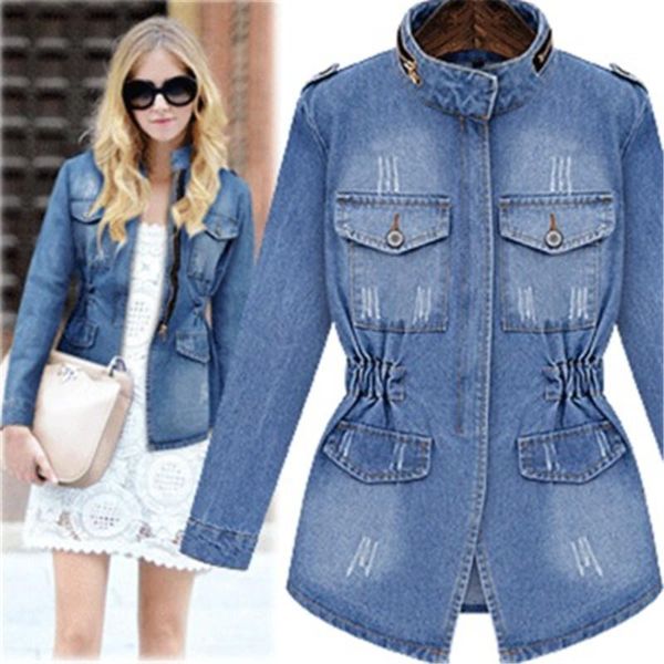 russia spring autumn new noble stars lady streetwear denim jackets blue patchwork pockets buttons cotton turtleneck, Black;brown
russia spring autumn new noble stars lady streetwear denim jackets blue patchwork pockets buttons cotton turtleneck, Black;brown