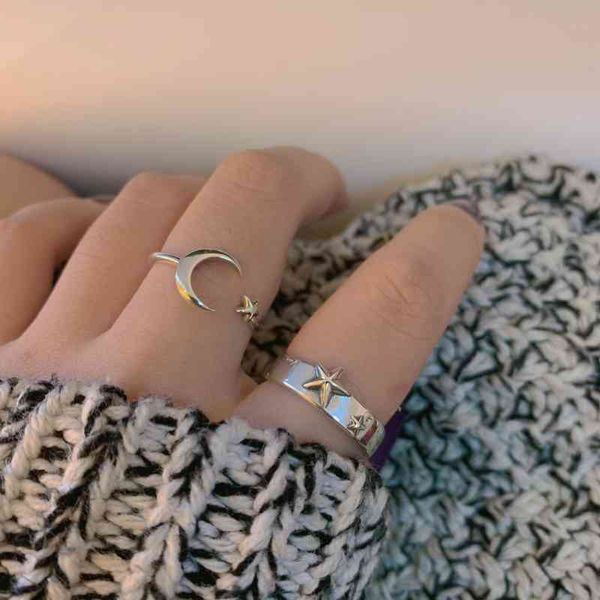 s925 pure silver ring female taiyin make old korean fashion moon star geometry cold wind east gate
s925 pure silver ring female taiyin make old korean fashion moon star geometry cold wind east gate