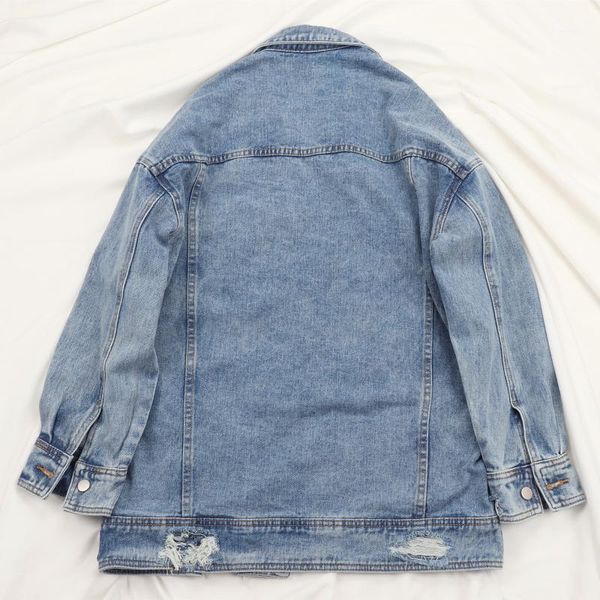 korean fashion wash frayed denim jacket women student basic outerwear spring autumn loose mid long jeans coat female1, Black;brown
korean fashion wash frayed denim jacket women student basic outerwear spring autumn loose mid long jeans coat female1, Black;brown