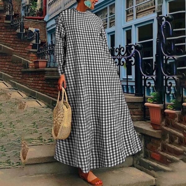 casual dresses dresses fashion women's check sundress spring maxi dress long sleeve vestidos female turtleneck robe femme plus 1rzn, Black;gray
casual dresses dresses fashion women's check sundress spring maxi dress long sleeve vestidos female turtleneck robe femme plus 1rzn, Black;gray