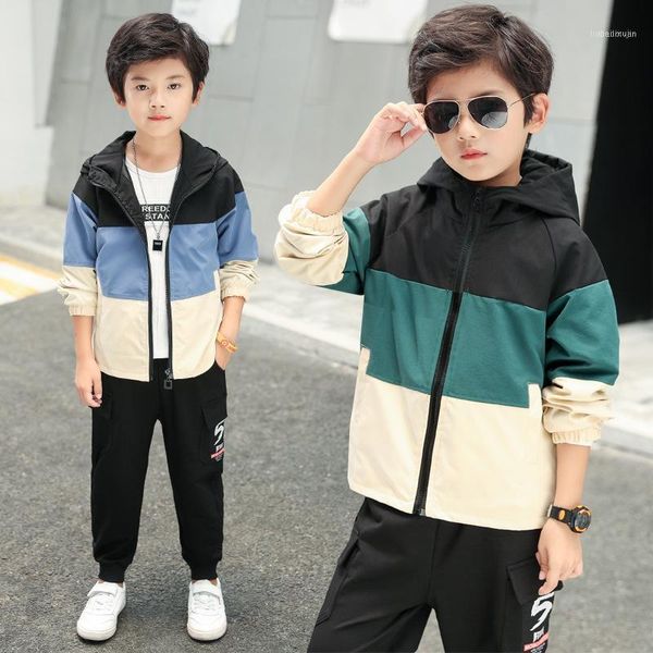boys clothes children's suit long-sleeved color matching hooded zipper + pants 3-14 clothing1, White
boys clothes children's suit long-sleeved color matching hooded zipper + pants 3-14 clothing1, White