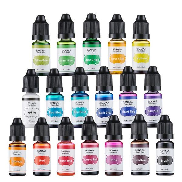 epoxy uv resin pigment - 18 colors transparent colorant, concentrated liquid dye for jewelry nail polish
epoxy uv resin pigment - 18 colors transparent colorant, concentrated liquid dye for jewelry nail polish