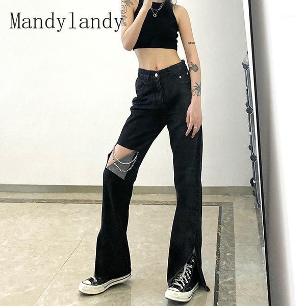 women's pants & capris mandylandy jeans summer fashion high waist loose denim straight-leg casual solid color ripped chain, Black;white
women's pants & capris mandylandy jeans summer fashion high waist loose denim straight-leg casual solid color ripped chain, Black;white