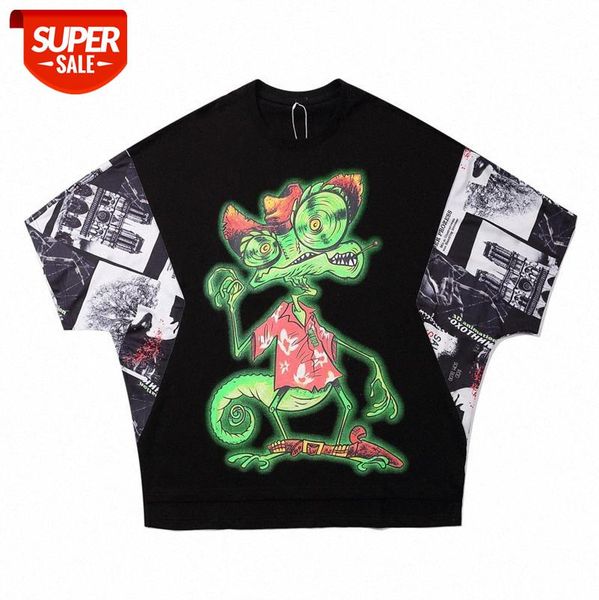american high street illustration print t-shirt loose creative frog cartoon raglan sleeve short tee male #xr2c, White;black
american high street illustration print t-shirt loose creative frog cartoon raglan sleeve short tee male #xr2c, White;black