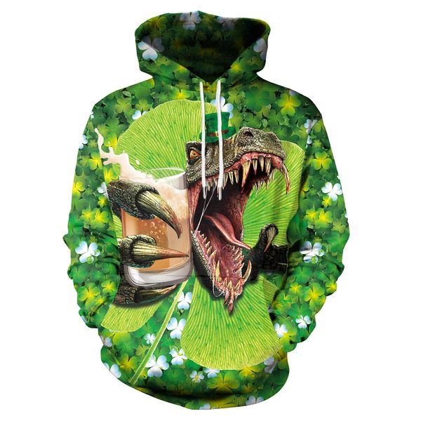 spring and autumn couple hoodie long sleeve tyrannosaurus rex pattern clover printing leisure trend, Black
spring and autumn couple hoodie long sleeve tyrannosaurus rex pattern clover printing leisure trend, Black