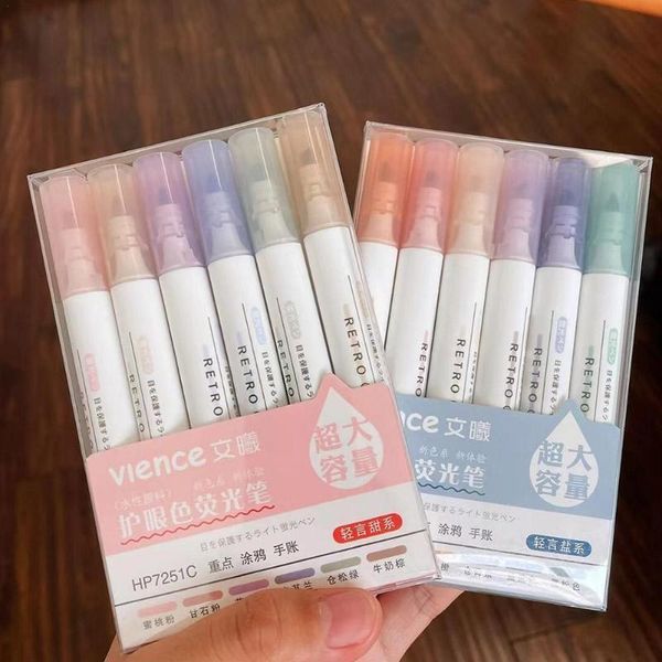 6pcs/set highlighterspen pastel markers fluorescent pen high capacity watercolor drawing painting art stationary school supplies highlighter, Black;red
6pcs/set highlighterspen pastel markers fluorescent pen high capacity watercolor drawing painting art stationary school supplies highlighter, Black;red