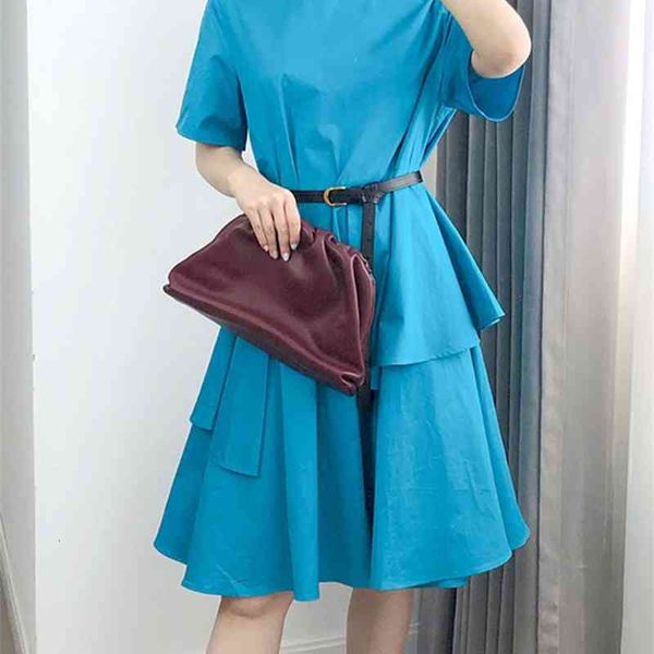 dress three colors women short-sleeve dresses ruffles o-neck simple female sundress, Black;gray
dress three colors women short-sleeve dresses ruffles o-neck simple female sundress, Black;gray