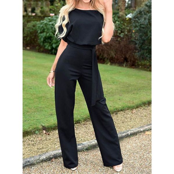 women's jumpsuits & rompers fashion womens jumpsuit elegant short sleeve lace up pants long summer office ladies overalls belt bodysuit, Black;white
women's jumpsuits & rompers fashion womens jumpsuit elegant short sleeve lace up pants long summer office ladies overalls belt bodysuit, Black;white