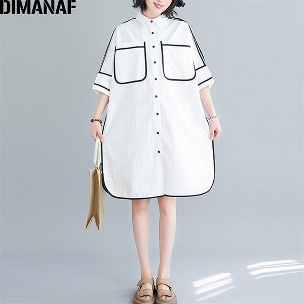 plus size summer women blouse shirt dress elegant office lady vestidos cotton casual loose button cardigan clothing 210531, White
plus size summer women blouse shirt dress elegant office lady vestidos cotton casual loose button cardigan clothing 210531, White