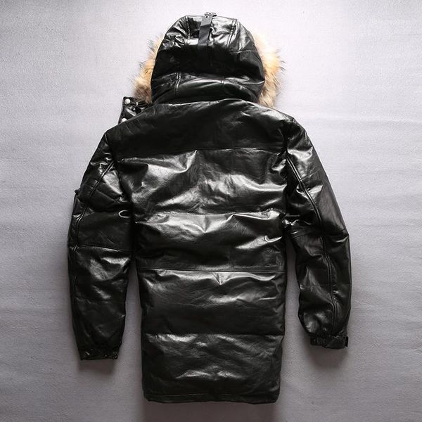 leather 2021 winter down jacket solid real genuine men black cowskin fur hood thick coats casual long clothing men's & faux
leather 2021 winter down jacket solid real genuine men black cowskin fur hood thick coats casual long clothing men's & faux