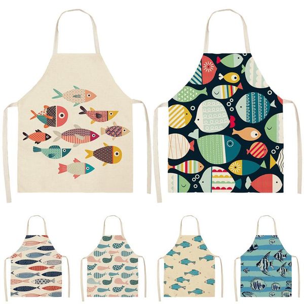 2021cartoon fish pattern linen apron ladies baking kitchen cooking men's cafe aprons
2021cartoon fish pattern linen apron ladies baking kitchen cooking men's cafe aprons