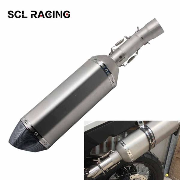motorcycle exhaust system alconstar stainless steel muffler escape modified middle link pipe tube for f650gs f700gs f800gs
motorcycle exhaust system alconstar stainless steel muffler escape modified middle link pipe tube for f650gs f700gs f800gs