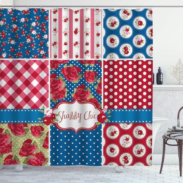 183 shower curtain set with 12 hooks,chic floral cute shabby chic rose flower patchwork stripes polka dots plaid design,machine
183 shower curtain set with 12 hooks,chic floral cute shabby chic rose flower patchwork stripes polka dots plaid design,machine