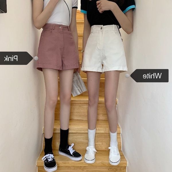 women's shorts ancient blue fairy summer wear 2021 net red casual super fire high waist loose wide leg pants, White;black
women's shorts ancient blue fairy summer wear 2021 net red casual super fire high waist loose wide leg pants, White;black