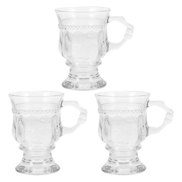 mugs 3 pcs vintage european beverage containers tea cups glasses (transparent)
mugs 3 pcs vintage european beverage containers tea cups glasses (transparent)