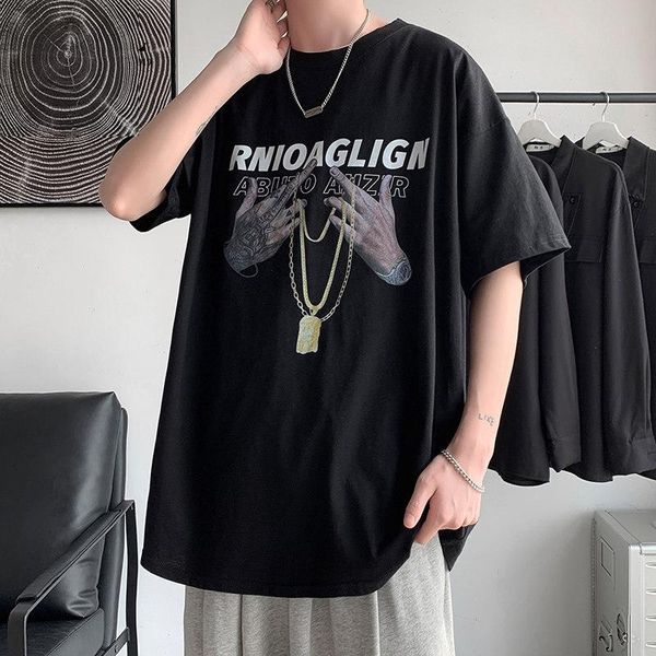 men's t-shirts summer printed two-handed short-sleeved t-shirt male trend wild five-point sleeve loose large size hip-hop rock street c, White;black
men's t-shirts summer printed two-handed short-sleeved t-shirt male trend wild five-point sleeve loose large size hip-hop rock street c, White;black