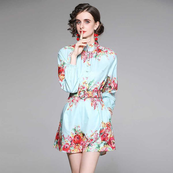 women summer designer elegant light green floral print two piece set female lantern sleeve shirt + wide leg shorts sets 210525, White
women summer designer elegant light green floral print two piece set female lantern sleeve shirt + wide leg shorts sets 210525, White