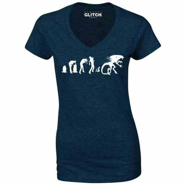evolution of alien v-neck women's t-shirt - nostromo ripley horror space sci fi, White;black
evolution of alien v-neck women's t-shirt - nostromo ripley horror space sci fi, White;black