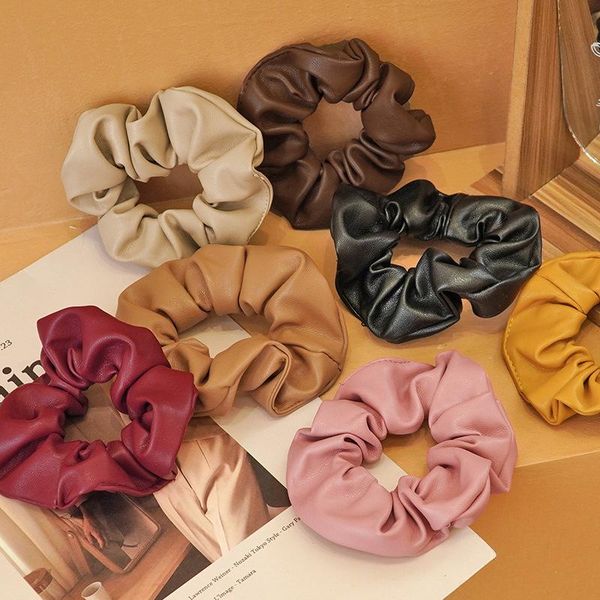 hair accessories fashion leather women's scrunchies girl solid color tie ponytail holder rope elastic large intestine circle head
hair accessories fashion leather women's scrunchies girl solid color tie ponytail holder rope elastic large intestine circle head