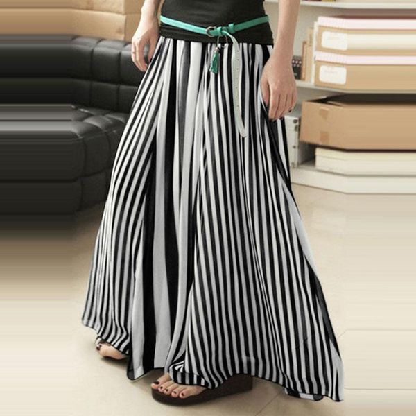 skirts 2022 fashion bohemian summer maxi long skirt casual women striped elastic waist beach faldas saia plus size jupe, Black
skirts 2022 fashion bohemian summer maxi long skirt casual women striped elastic waist beach faldas saia plus size jupe, Black