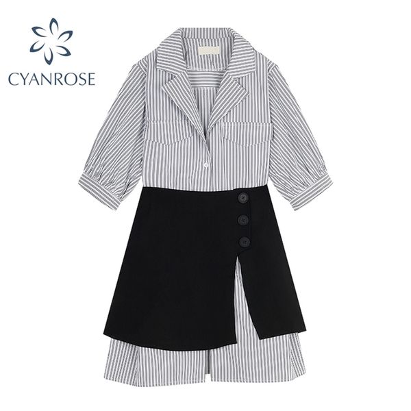 half sleeve striped shirt dress and skirts outfits women cardigan blouses frocks female stylish office ladies chic 2 pieces sets 210430, White
half sleeve striped shirt dress and skirts outfits women cardigan blouses frocks female stylish office ladies chic 2 pieces sets 210430, White