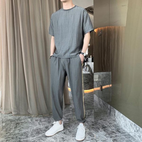 men's tracksuits sportswear 2021 summer short sleeve t-shirt fashion brand casual loose two-piece set handsome, Gray
men's tracksuits sportswear 2021 summer short sleeve t-shirt fashion brand casual loose two-piece set handsome, Gray