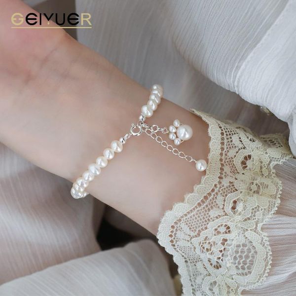 link, chain natural freshwater pearl bracelet kitten claw pendant 925 sterling silver women's jewelry 2021 fashionable simple wristband, Black
link, chain natural freshwater pearl bracelet kitten claw pendant 925 sterling silver women's jewelry 2021 fashionable simple wristband, Black