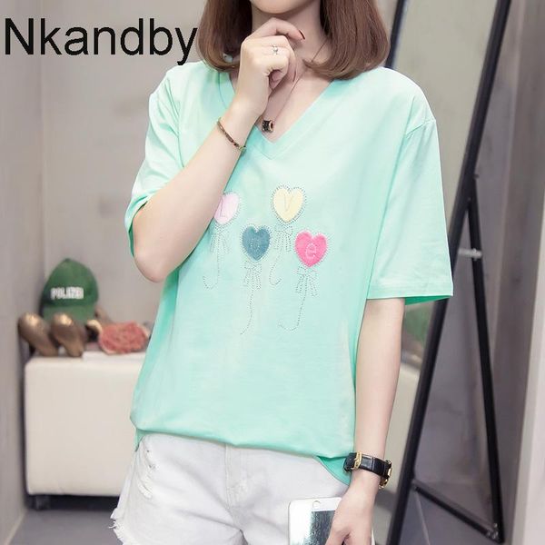 plus size v neck diamonds t-shirts women 2021 summer heart patter short sleeve loose cotton korean tshirts oversized ladies women's t-, White
plus size v neck diamonds t-shirts women 2021 summer heart patter short sleeve loose cotton korean tshirts oversized ladies women's t-, White
