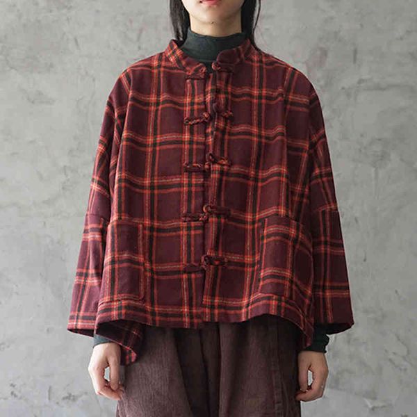 johnature winter fashion plaid stand single breasted thick coat loose comfortable all-match long sleeve women jacket 210521, Black;brown
johnature winter fashion plaid stand single breasted thick coat loose comfortable all-match long sleeve women jacket 210521, Black;brown