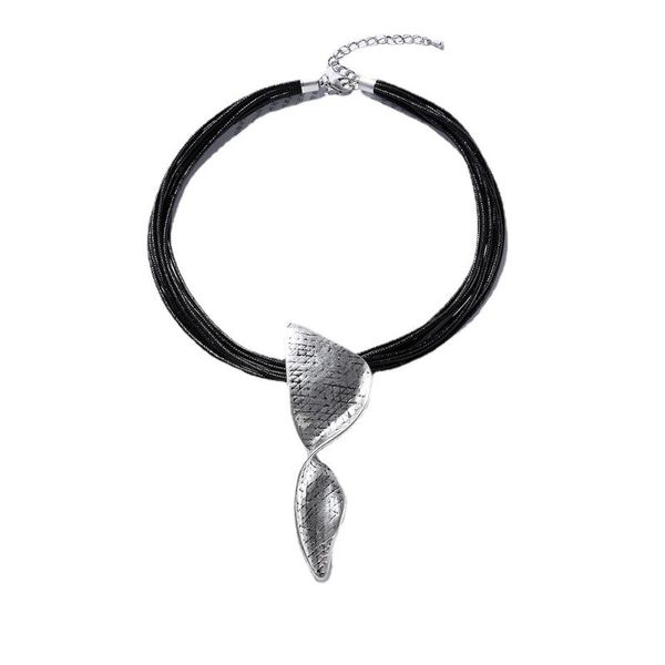pendant necklaces retro simple punk necklace geometry women multilayer rope chain for party, Silver
pendant necklaces retro simple punk necklace geometry women multilayer rope chain for party, Silver