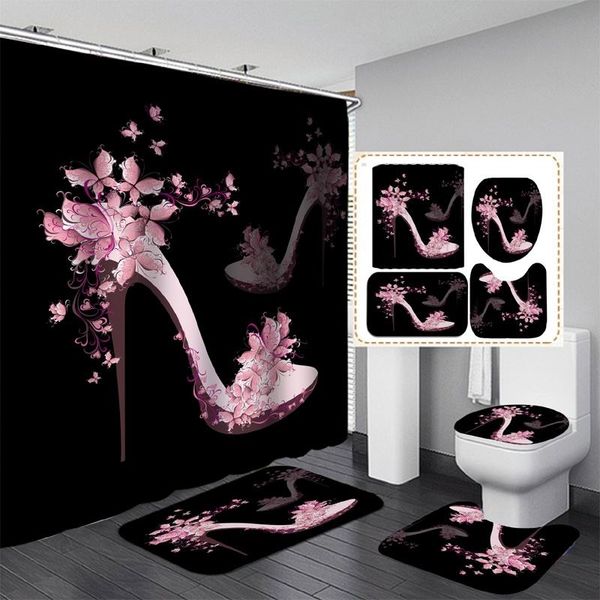 bath mats bathroom shower curtain set toilet seat rugs non-slip carpet covers waterproof curtains hooks home decor 
bath mats bathroom shower curtain set toilet seat rugs non-slip carpet covers waterproof curtains hooks home decor