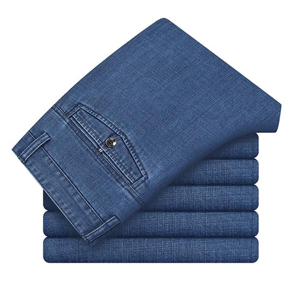men's jeans modal suit denim casual pants autumn and winter thick straight loose business trousers male high-end brand stretch, Blue
men's jeans modal suit denim casual pants autumn and winter thick straight loose business trousers male high-end brand stretch, Blue